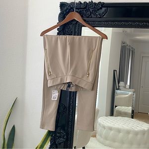 Forever 21 | Women’s Tan Khaki Zip Dress Pant Leggings